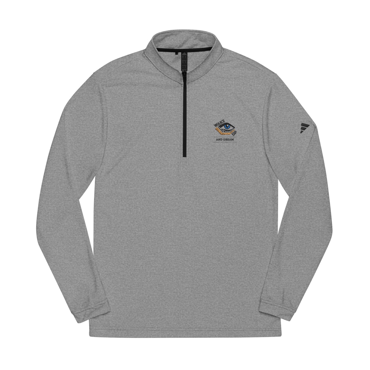 Adidas® Embroidered Quarter-Zip Pullover - Perfect for Athletes, Casual Wear, Sports Events, Gym Activity, Outdoor Adventures