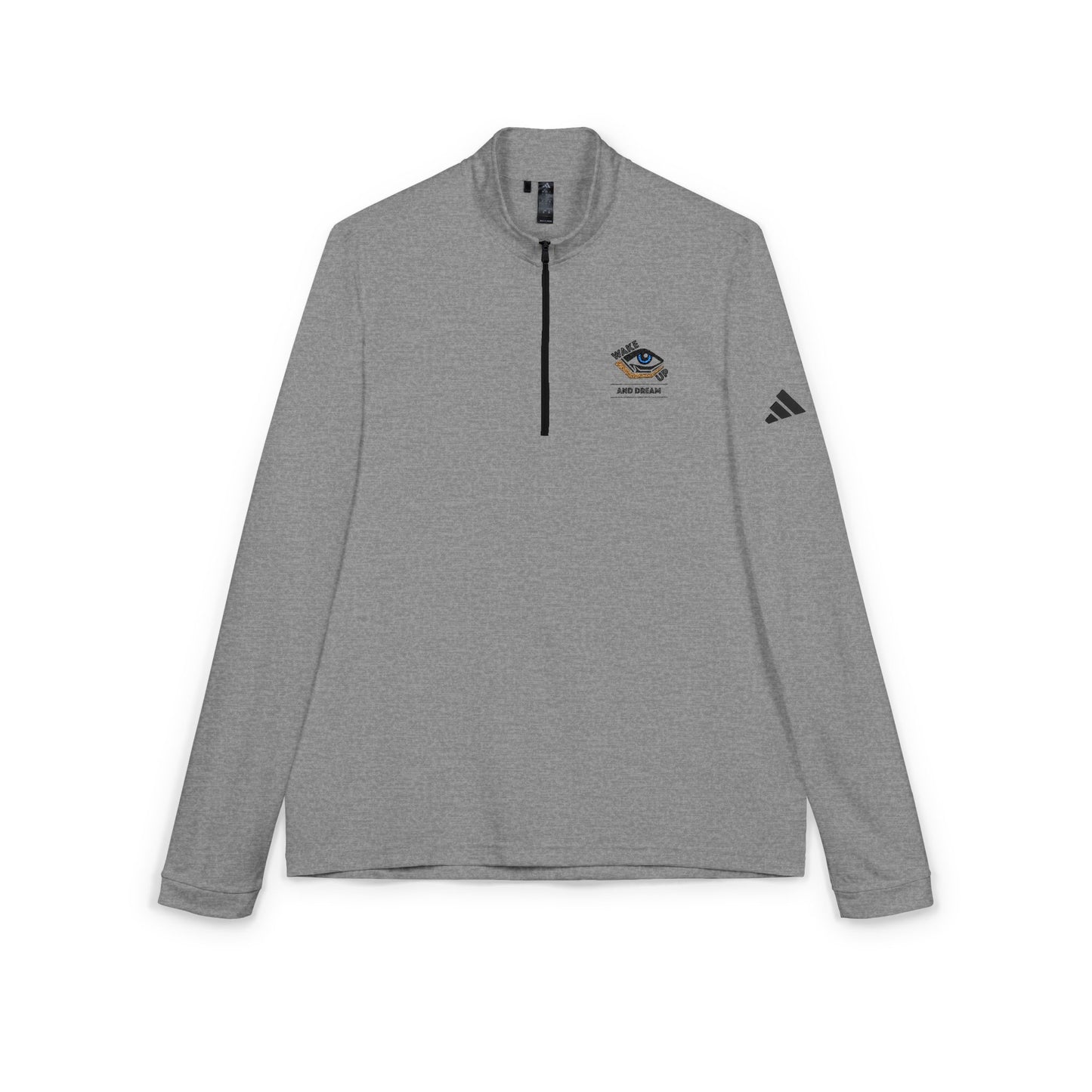 Adidas® Embroidered Quarter-Zip Pullover - Perfect for Athletes, Casual Wear, Sports Events, Gym Activity, Outdoor Adventures